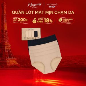 Combo 6 quần lót thun lạnh Marguerite - 02169 lưng vừa co giãn tốt chuẩn an toàn quốc tế OEKO-TEX từ Corèle Pháp