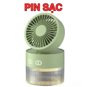 Quạt Đa Năng Xịt Sương & Đèn Ngủ FAN - 3 Mức Gió Mát Lạnh Cấp Ẩm Dung Tích 350ml Tiện Lợi