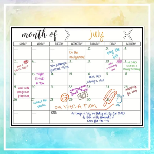Refrigerator magnetic planner Erasable and Reusable Planning Whiteboard Easy to clean surface