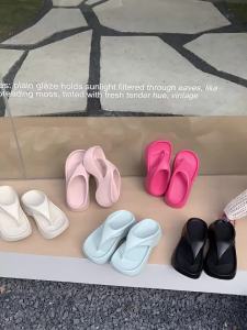[Free Shipping] New 7Cm Thick-Soled Flip-Flops For Women EVA Thick-Soled Non-Slip Sandals Outdoor Wear Versatile Beach Style