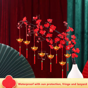 6pcs Potted Plant Decoration Chinese New Year Decorations 2024 Hanging Pendant Spring Featival Ornament Dragon New Year Decor
