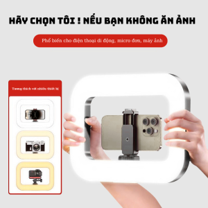 Đèn Vòng Selfie 3 Màu – Sạc Lại Điều Chỉnh Dễ Dàng Hỗ Trợ Giá Đỡ Điện Thoại & Máy Ảnh