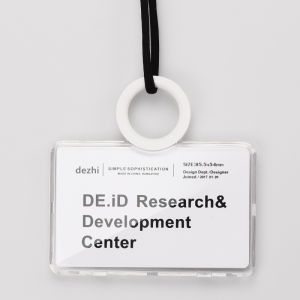 Office ID Card Badge Holder with Slim Black Lanyard Double-sided Transparent Chest Name Tag Badge Card Case With Cup Ring for Reporter Coach Referee Doctors