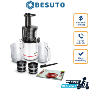 Máy Ép Chậm Bosch MESM500W Máy Ép Đa Năng Máy Ép Hoa Quả Thực Phẩm 2 bộ lọc Dễ Dàng Vệ Sinh Công Suất 150W Nhập Đức BH 12 Tháng