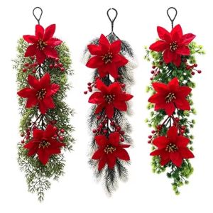 Artificial Hanging Plants Garland Plastic Red Berry Ivy Plant for Christmas Home Wedding Party Garden Decoration