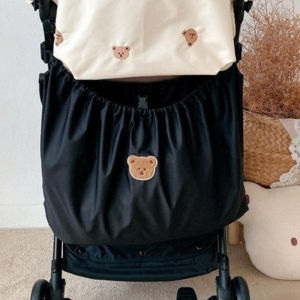 Hamshmoc Cute Baby Diaper Bag Storage Large Capacity Infant Essentials Bag Multi-Function Infant Nursing Organizer For Baby Care Traveling Stroller Hanging Accessories