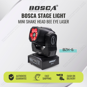 BOSCA Stage Light Mini shake head bee eye laser BZX-6 Four in one lamp beads 50MW green laser DMX512 Master/slave Self-walking Voice