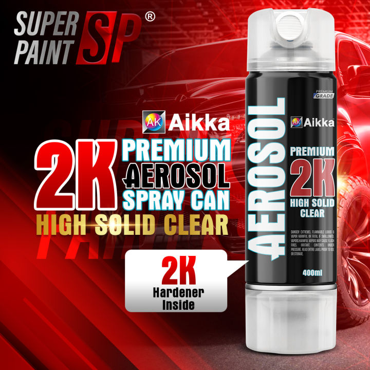 AIKKA Clear Coat 2K Coating 400ml Aerosol Spray Paint High Solid
