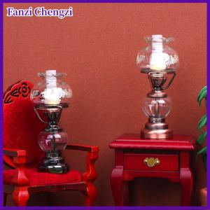 Fanzi บ้านตุ๊กตา1:12โคมไฟเชิงเทียน LED ขนาดเล็กโคมไฟตั้งโต๊ะโคมไฟบ้านแบบจำลองเฟอร์นิเจอร์ตกแต่งของเล่นอุปกรณ์ตกแต่งบ้านตุ๊กตา