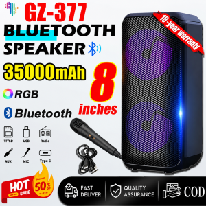 【10 -year warranty】 9 inches Karaoke wireless bluetooth speaker with free microphone super bass dual 2* 3 speaker function with USB/SD/BT/FM