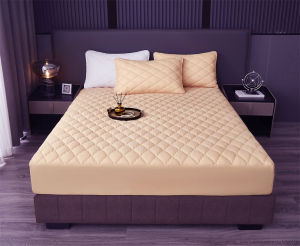 100% Waterproof Mattress Cover Quilted Cotton Mattress Pad Fitted Bed Sheet Mattress Protector Bed Toppers