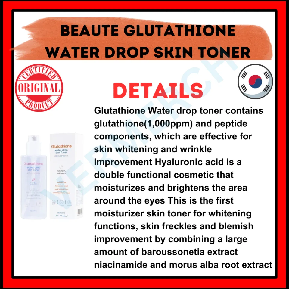 Melasma-X Glutathione Water Drop Skin Toner Korea Beaute