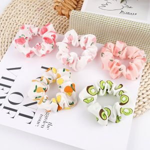 Fashion Mesh Scrunchies High Elastic Cute Fruit Pattern Hair Tie Hair Rope Hair Accessories