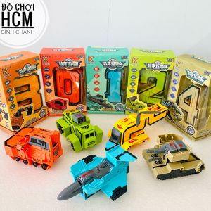 [CHẤT LƯỢNG - CLIP THẬT] Đồ chơi những con số biến hình robot xe mô hình cho bé thích lắp ráp lắp ghép chữ số từ 0 - 9
