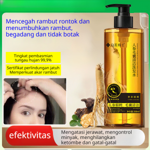 Ginseng Shampoo Oil Control Fluffy Cleansing AntiDandruff Shampoo Sampo Pembersih Akar Ginseng Sampo Ginseng Menghentikan Rambut Rontok Mengembalikan Rambut Rusak Sampo Herbal Sampo Menutrisi Rambut Formula Organik