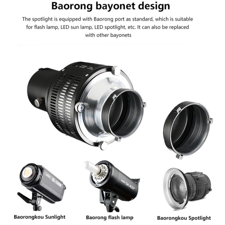 SOONPHO 50mm cilindro focalizzatore ottico snoot conico,focalizzatore ottico bowens, condensatore fotoottico, tipo Special Effects Shaped Beam Light Cylinder per GODOX Bowens Mount SOONPHO 50mm cilindro focalizzatore ottico snoot conico,focalizzatore ottico bowens, condensatore fotoottico, tipo Special Effects Shaped Beam Light Cylinder per GODOX Bowens Mount