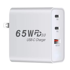 PD65W Notebook 2C+A Tablet charger with multiple ports European British American and Australian standards