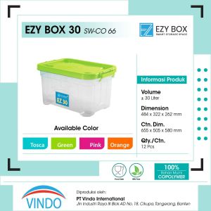Ezy Box Container Box Plastik 45 Liter 30 liter Kotak Penyimpanan