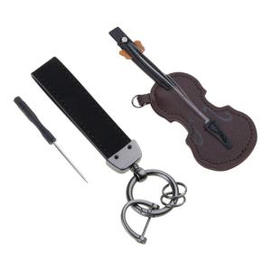 Exquisite Leather Violin And Guitar Keychain Stylish Leather Violin Keychain Ornament For Music Concerts Souvenir