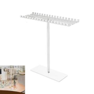 Clear Acrylic Organiser With 36 Hooks For Necklaces Bracelets Rings And Hair Accessories Accessory Display Stand