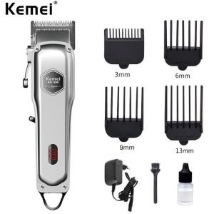 Tông đơ cắt tóc gia đình Kemei 1998 Tăng đơ cắt lông chó mèo Máy hớt tóc hoạt động êm nhẹ và bền bỉ pin 2000mAh