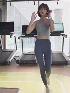 Flyblue Workout ClothesGym Yoga Set Sport Wear Sport Bra Beautiful Back Skinny Yoga Pants Sport Pants Women High Waist 健身瑜伽套装 运动装。。。