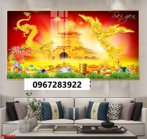 Tranh gạch 3d rồng phượng