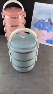 304 Stainless Steel Insulated Lunch Container Multi-Layer Portable Bento with Secure Lock Clasps Thermal Food Lunch Bucket2026