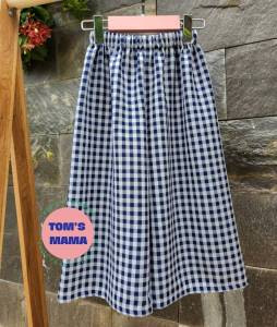 Quần dài ống rộng lưng chun cho bé kiểu dáng quần dài ống suông hoạ tiết kẻ caro cực xinh cho bé yêu