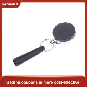 【CANAMEK 】 Camping Heavy Duty Retractable Pen Cap Pull Keychain Holder Reel Carpenter Pencils Anti Lost Rope Key Ring Chain Belt Clip