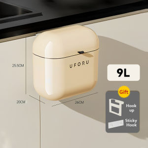 Large 12L Hanging Trash Can Dustbin Dust Bin Rubbish Bin Cabinet Door Floor Wall Mounted Kitchen Tong Sampah dapur Sangkut 垃圾桶