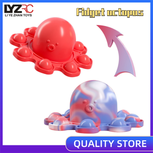 LYZRC Reversible octopus Doll Pop it Fidget toys push popit mini simple dimple digits keychain
