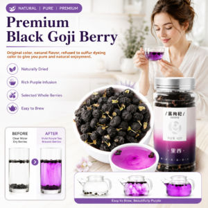 Black Goji Black Goji Premium Wild Black Goji Berry 40g/Bottle From Qinghai Chaidamu/Herbal Tea Topping/Suitable For Health-Conscious Adults