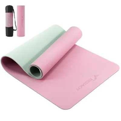 MERACH เสื่อโยคะ แผ่นรองโยคะ ทำจากยางธรรมชาติ TPE Yoga mat หนา 8 มิล กันลื่น กันน้ำ เสื่อออกกำลังกาย ขนาด 180 cm x 60 cm