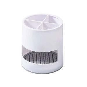 VGFD Shaving Removable Organizer Stand With Four Compartments Bathroom Accessories Toothbrush Holder Toothpaste Organizer Chopsticks Box Drain Rack