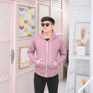 SONY Hoodie Zipper II JAKET POLOS Zipper II Warna Violet-coksu-Mint-coklat Muda