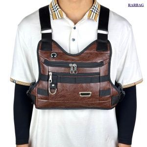 Tas Dada Chest Bag Waterproof Bahan Kulit PU Leather Polo Amstar Tas Selempang Dada Chest Rig Bag Tas Rompi Tas Pria