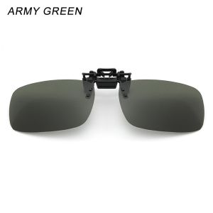 IFFINE Outdoor Anti-Glare Rimless Eyewear Polarized Night Vision Driving Glasses Clip-on Sunglasses