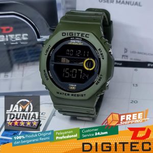 JAM TANGAN DIGITEC ORIGINAL - JAM DIGITEC DG-5119TGR JAM DIGITEC DG5119 JAM DIGITEC 5119 JAM DIGITEC DG5119TGR - Men TR - Resin - Hijau - Diameter 4 CM - Jamdunia / Jam dunia JD18 JAM TANGAN PRIA JAM PRIA JAM TANGAN ANTI AIR # S003