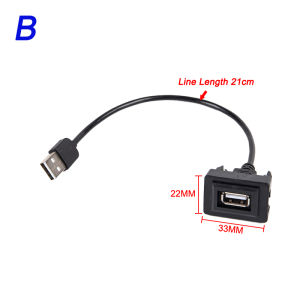 🔥🔥🔥fenglin Car Dashboard Flush Mount USB 2.0 Port Panel Male to Female Extension Cable Adapter for Vigo RAV4