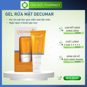 [HCM][NEW] Combo sạch mụn DECUMAR ADVANCED [Gel rửa mặt kiềm nhờn gel ngừa mụn kem chống nắng] (Decuma advance dercuma dercumar decurma)