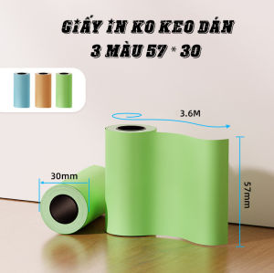 6 cuộn Giấy in máy in nhiệt mini cầm tay 57x25