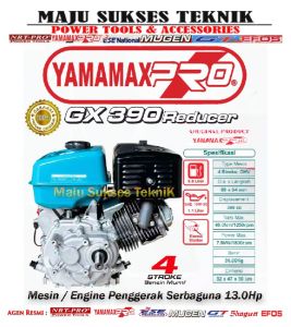 YAMAMAX PRO GX 390 R Mesin Penggerak Serbaguna 13HP Reducer / Putaran Lambat / Gasoline Engine Motor Bensin 13 HP GX390R GX390 GX 390