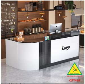 QUẦY LỄ TÂN QUẦY TIẾP TÂN QUẦY TÍNH TIỀN QUẦY THU NGÂN QTT418 - Nội thất lắp ráp Viễn Đông Adv
