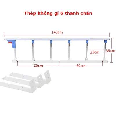 Thanh chắn giường - Lan can giường thép không gỉ cho người già & trẻ nhỏ