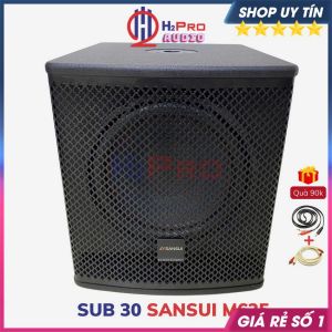 Loa Sub Điện Bass 30 Sansui 350W Công Nghệ Nhật - Tặng Dây AV Sub 30 Siêu Trầm Cao Cấp - H2Pro Audio