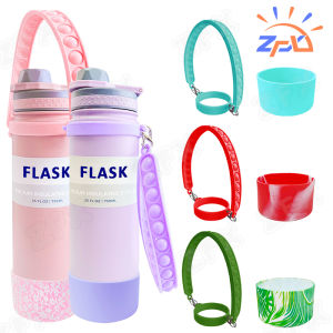 Pop It Design Strap Silicone Boot for Aquaflask Accessories Rubber Handle for Hydro Flask Tumbler 12 18 20 32 40 oz