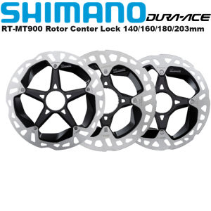 Shimano Dura-Ace โรเตอร์ RT-MT900แผ่นดิสก์เบรคไฮดรอลิคน้ำแข็งเทคโนโลยี FREEZA อะไหล่จักรยานโรเตอร์ตัวล็อคตรงกลางล้อจักรยาน140/160/180/203Mm สำหรับจักรยานบนถนน MTB