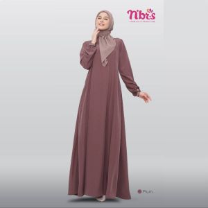BAJU GAMIS REMAJA DAILY OUTFIT NIBRAS SLIM FIT 001 PLUM