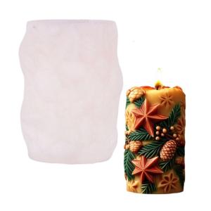 Christmas Silicone Mold Heat Resistant Cylinder Silicone Mold For Making Soap Chocolate Baking